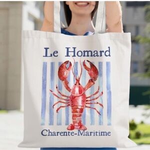 Lobster 🦞 Blue and White Tote Bag NEW